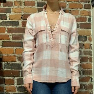 NWT SO Plaid Top